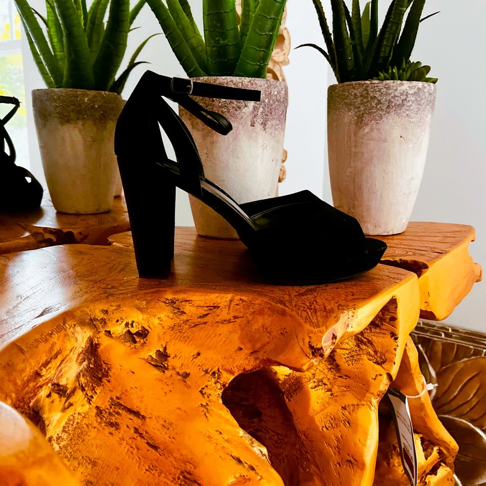 TORTA CALIENTE BLACK SUEDE PLATFORM HEELS.🩷